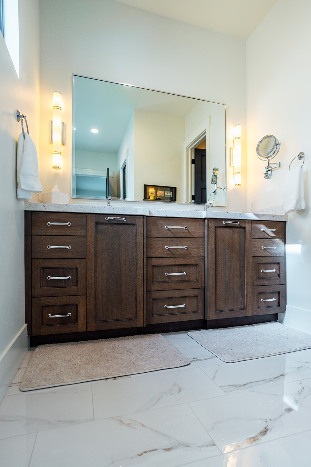 brown bathroom cabinets